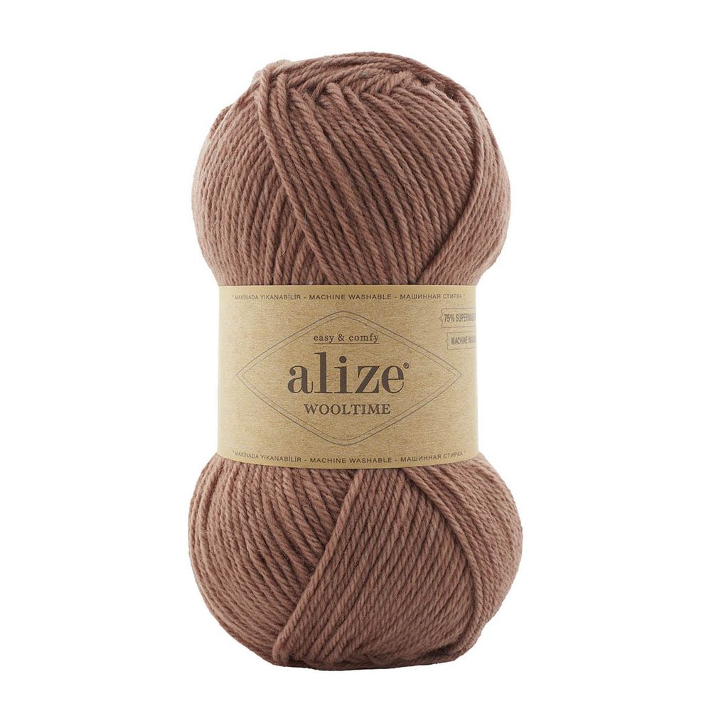 Пряжа Alize (Ализе) Wooltime / уп.5 мот. по 100 г, 200 м, 581 розовый шоколад