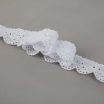 Кружево шитьё 34 мм / 9±0.2 метров, Турция, белый, Gamma GYEM-3400