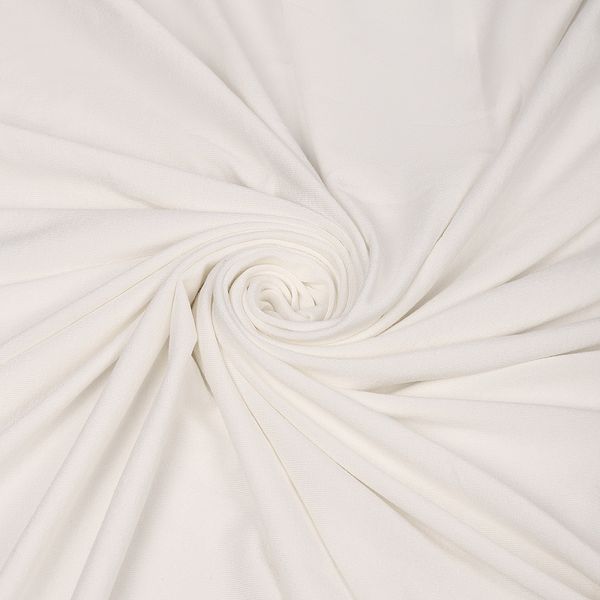 Вискоза трикотажная 240 г/м², 180 см / 3 метра, TBY.023709, белый теплый