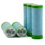 Нитки для тонких тканей Gutermann Extra Fine 150, 200м, 195 голубой лед, 5 катушек