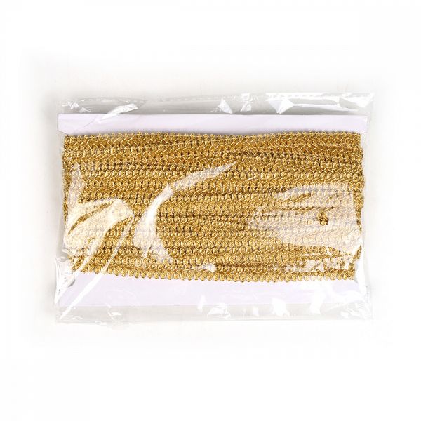 Тесьма отделочная 10 мм, 900 цв.золото уп.13.71м