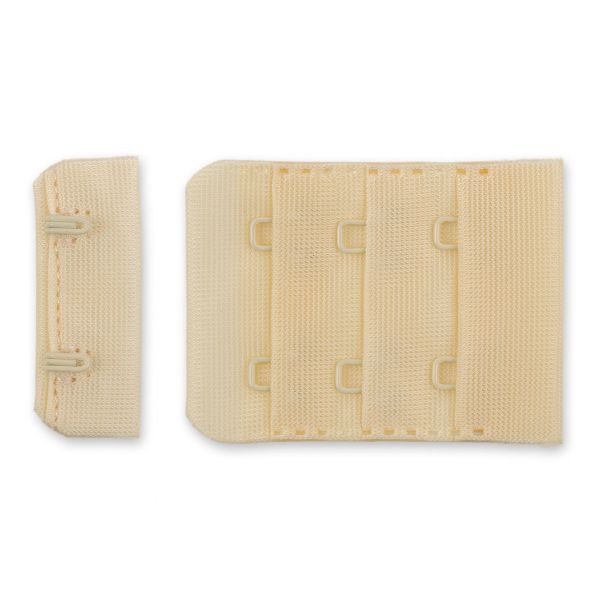 Застежки для бюстгальтера текстильные 38 мм, 50 шт, нейлон, №004 кремово-бежевый, Blitz ZB38-23