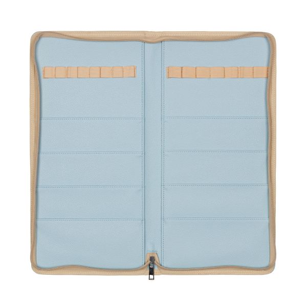 Органайзер для спиц и крючков кожзаменитель 43х21х2 см, 04 голубой, Gamma OGN-04