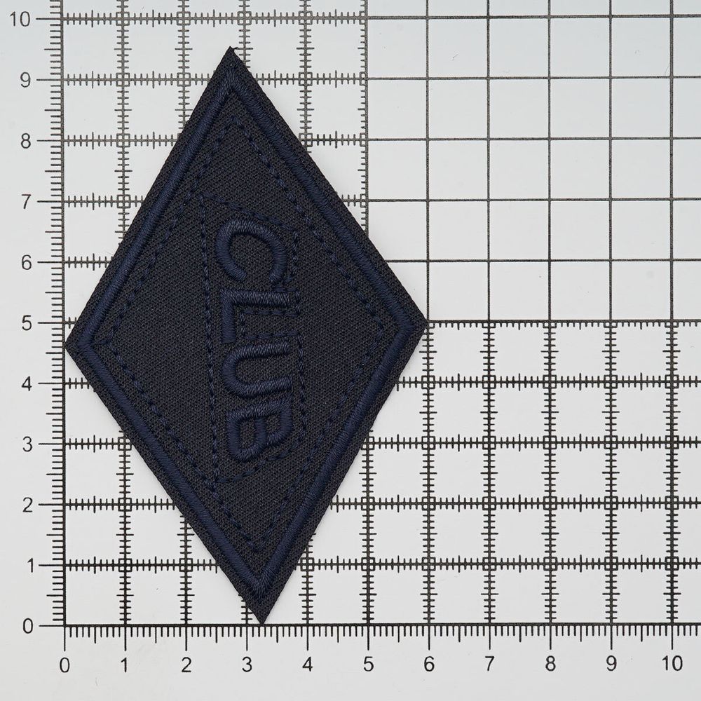 Термоаппликация ромб 95х60мм (Blue2 (синий2)), 2 шт, LA553