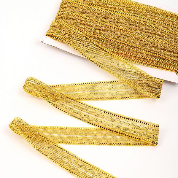 Тесьма отделочная 30 мм / 13.71 метров, TBY 911 цв.золото