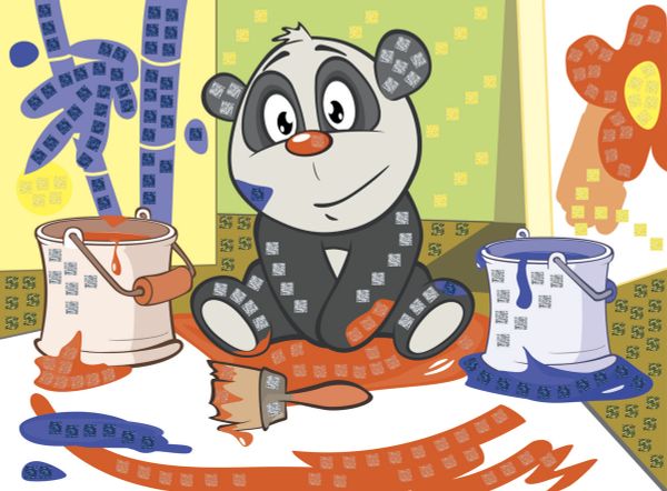 Мозаика 19.5х26.5 см, №07 Панда, Hobbius MDS-07