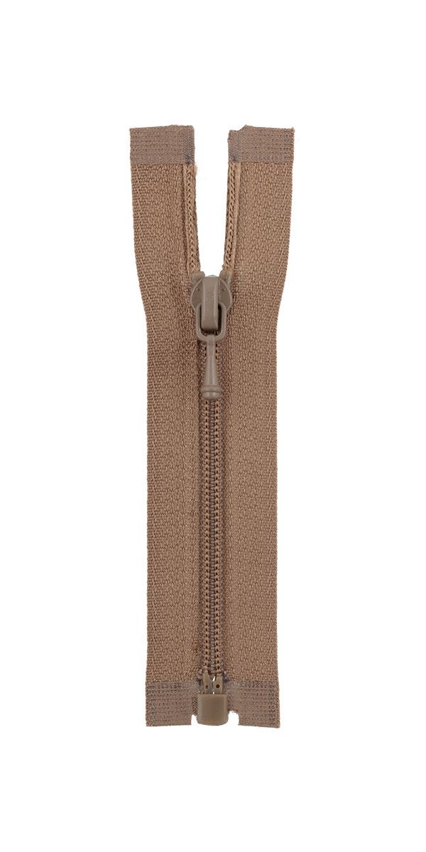 Молния спираль (витая) Т3 (3 мм) 1 зам., разъем., 8 см, декоративная, 286 св.коричневый, ZipD 3S Gamma, 5 шт