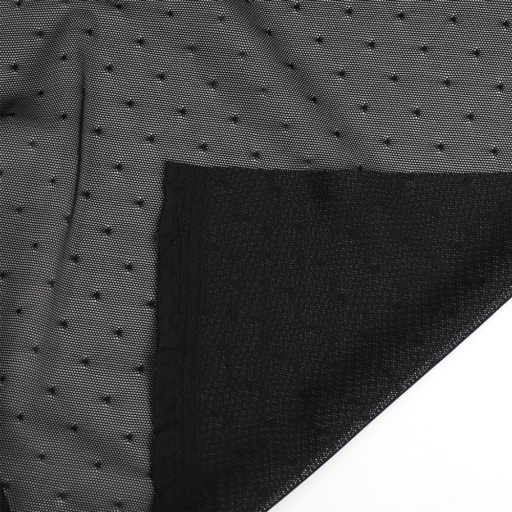 Сетка бельевая эластичная 80 г/м², шир.140 см / 5 метров, 170 черный /OLG024.170/5/