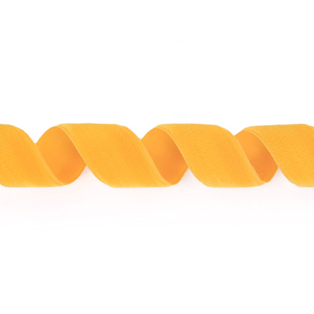 Лента бархатная (тесьма) 19-21.0 мм / 10±0.5 метров, желтый, Blitz С3513Г17