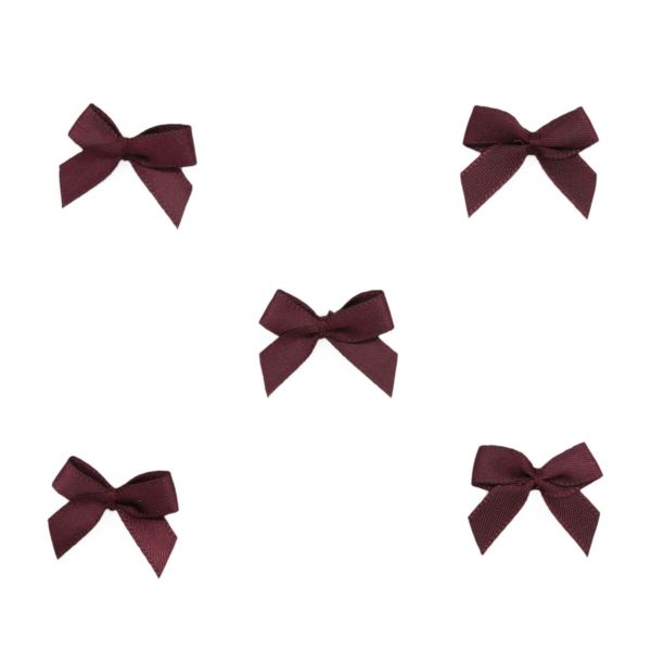 Бантики пришивные 23 мм, Arta, 076 сливовое вино, 20 шт