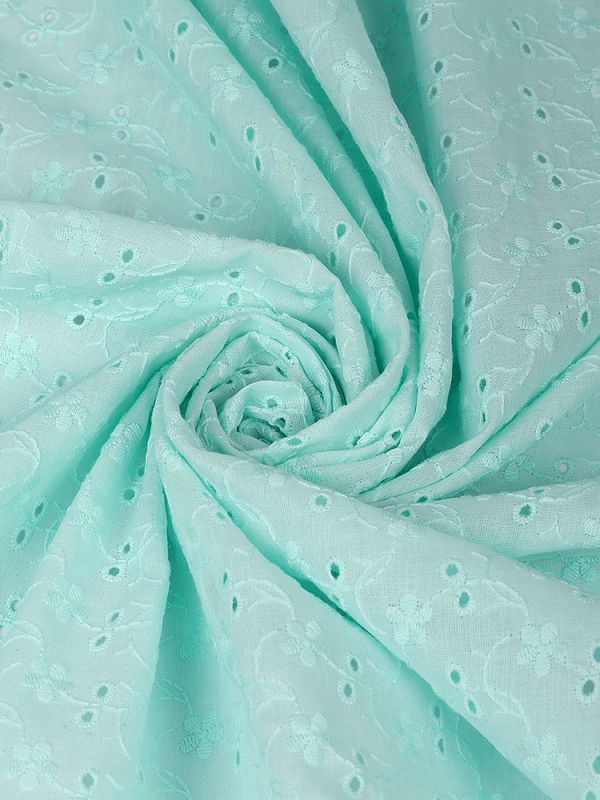 Ткань шитьё (прошва) 100 г/м², 150 см / 2 метра, TBY.Emb.8067.47, 47 зеленый