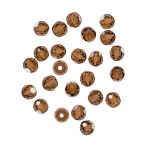 Бусины стекло ⌀4 мм, 24 шт, темно-коричневый/sm.topaz, Preciosa 451-19-602
