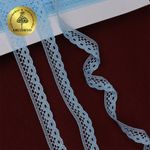 Кружево отделочное в стиле "трикотаж" 10 мм, диз. 282, цв.05 голубой, уп. 27,4 м