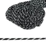 Шнур обувной ⌀9.0 мм / 200 метров, Мн, 36 чёрный с белым, 7С859