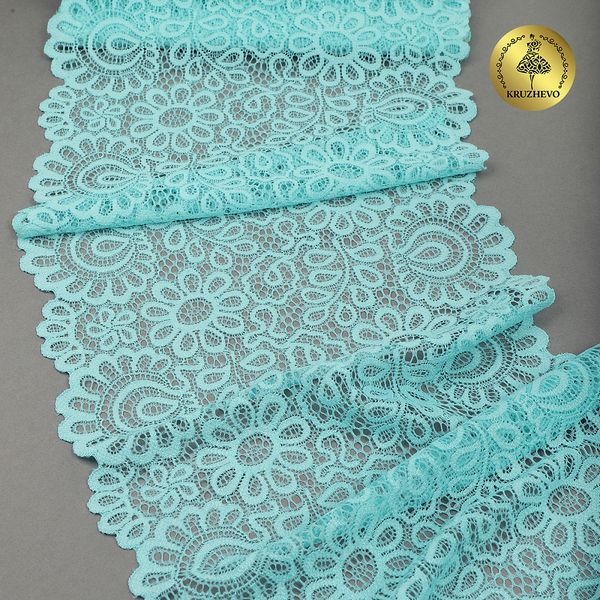 Кружево бельевое эластичное 205 мм / 25 м, TBY.YSTL00839, цв.L422 тиффани, Kruzhevo