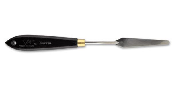 Мастихин художественный 7.1х1.4 см, с черной ручкой, Vista-Artista MAS14