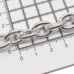 Цепь декоративная алюминий 14.7х11.7 мм, 10 метров, никель, K10356, SP7732491-2