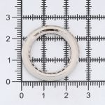 Кольцо литое металл in ⌀18 мм (25 мм внешн.), граненое (Nickel серебро (никель)), 4 шт, MB199
