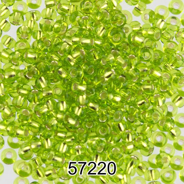 Бисер Preciosa 10/0 (2.3 мм), 500 г, 57220 (Ф163) салатовый