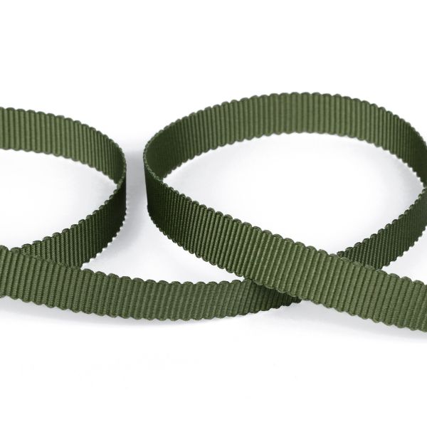 Лента репсовая (в рубчик) с зубчатым краем 10.0 мм, 25±1 метров, 570 хаки, Gamma PTGR-10