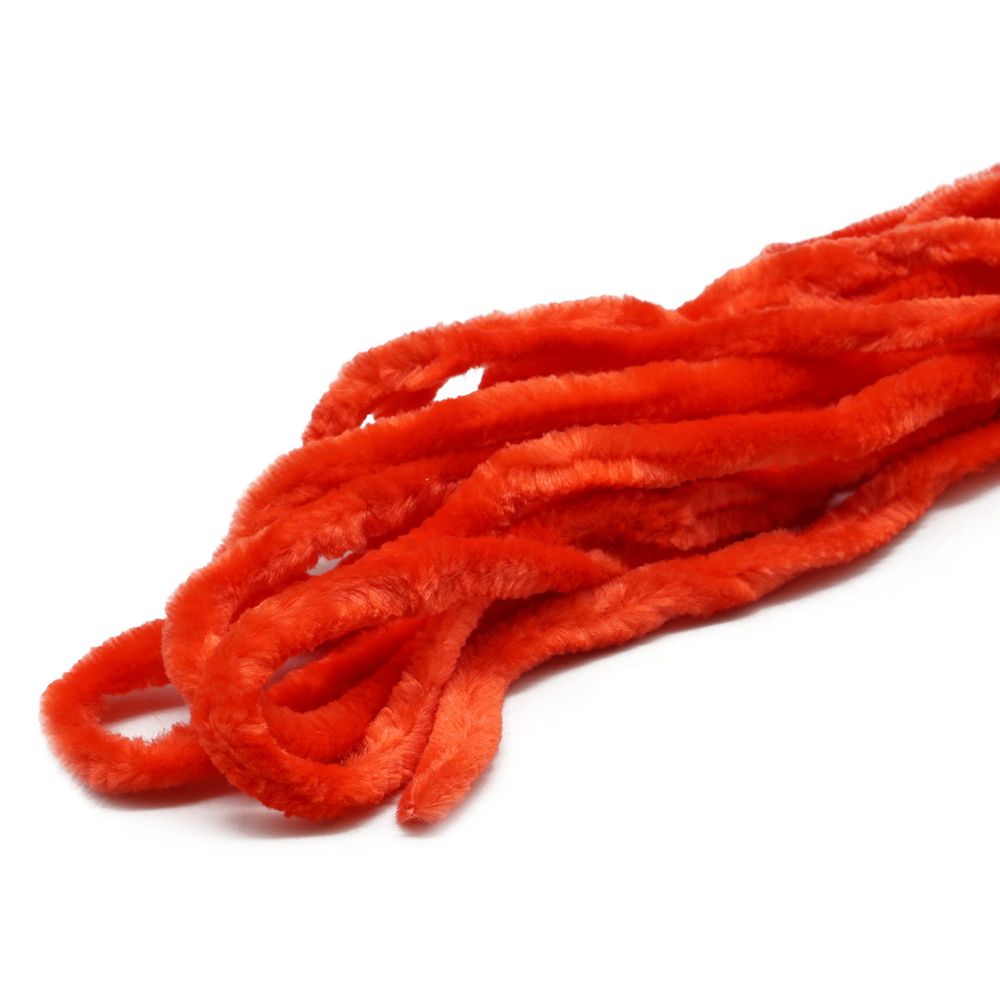 Синель для брошей 5 мм / 3 метра, цвет огненно-красный