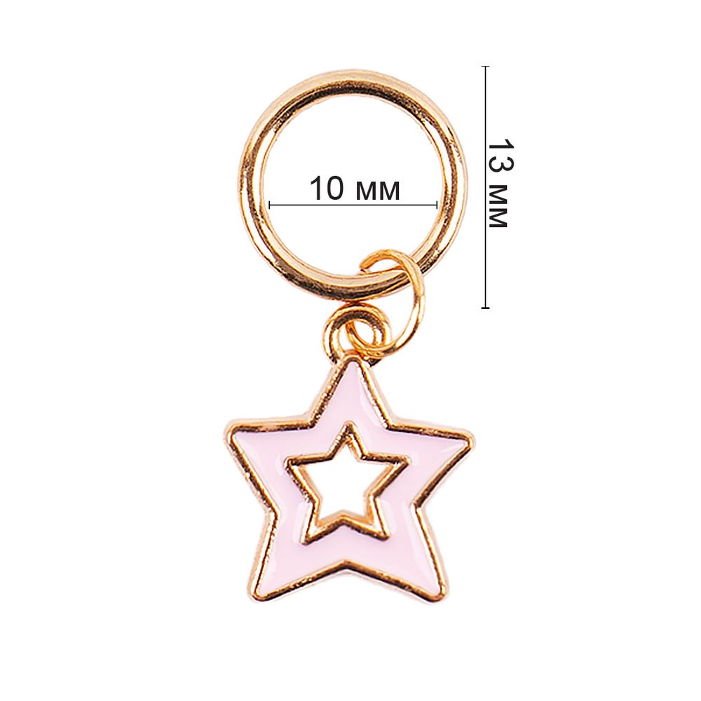 Кольца маркировочные металл, 6 шт, №02 с подвесками лето, Gamma MKK-06