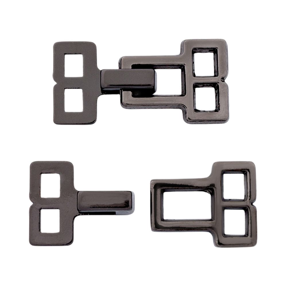 Крючки пришивные декоративные 10 мм, чер.никель, 20 шт