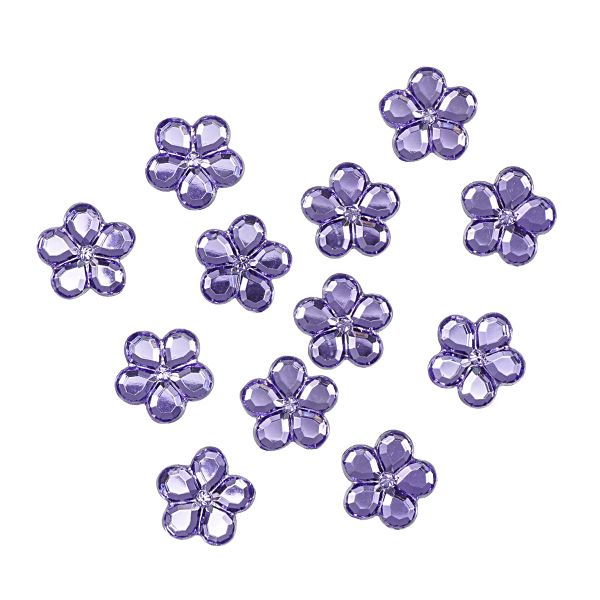 Кабошон декор подарков Цветы 14 мм, 15 шт, сиреневый, Dress it up