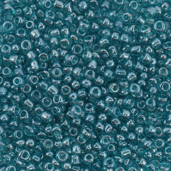 Бисер Astra&Craft 11/0 (2.1 мм), 200 г (10х20 г), цв. 121А бирюза/прозрачный, глянцевый