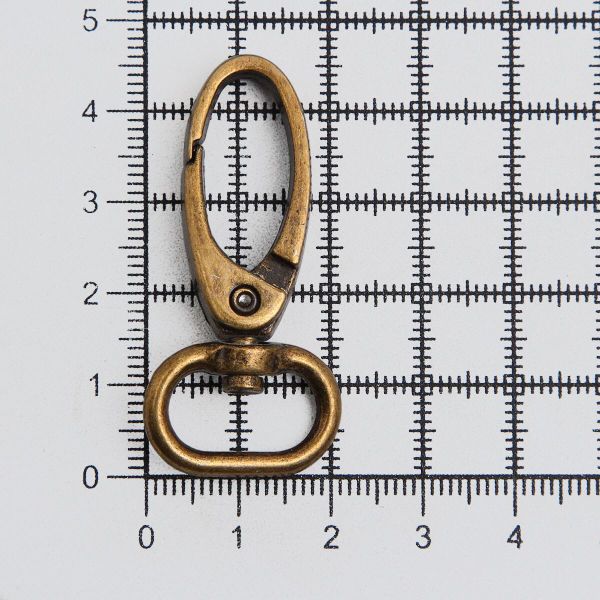 Карабин металл 15.0 мм (43х22 мм), бронза, ГУ12849, 4 шт