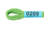 Мулине Gamma 100% хлопок, цв.0209 св-зеленый, 24 мотка по 8 метров