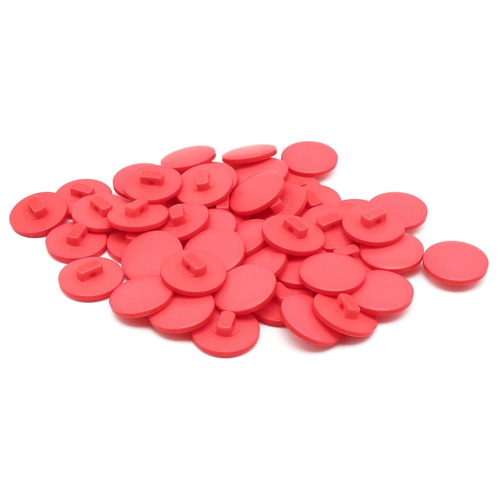Пуговицы на ножке 28L (18мм), пластик (Coral (коралловый)), NE68, 48 шт