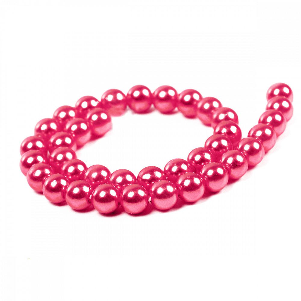 Бусины пластик (перламутр) ⌀4 мм, цв.014 малина, уп.500г (15000 шт), Magic4Hobby