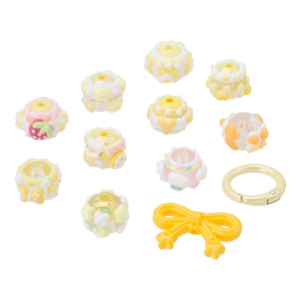 Бусины акриловые лэмпворк 16х20 мм, 12 шт, Astra&Craft (жёлтый)