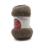 Пряжа Троицкая Верблюжья шерсть / уп.10 мот. по 100 г, 200 м, 372 натуральный т.серый
