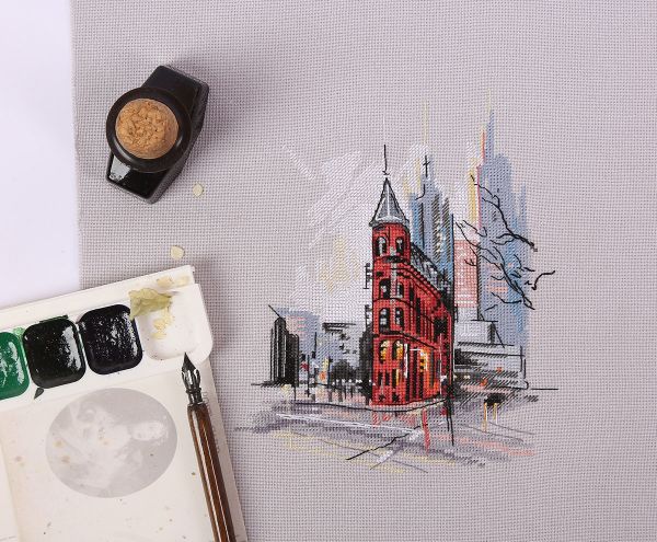 Набор для вышивания нитками Panna, Гудерхам-билдинг, 18,5х22 см