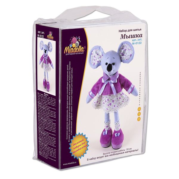 Набор для шитья игрушки Мышка 33 см, Miadolla M-0122