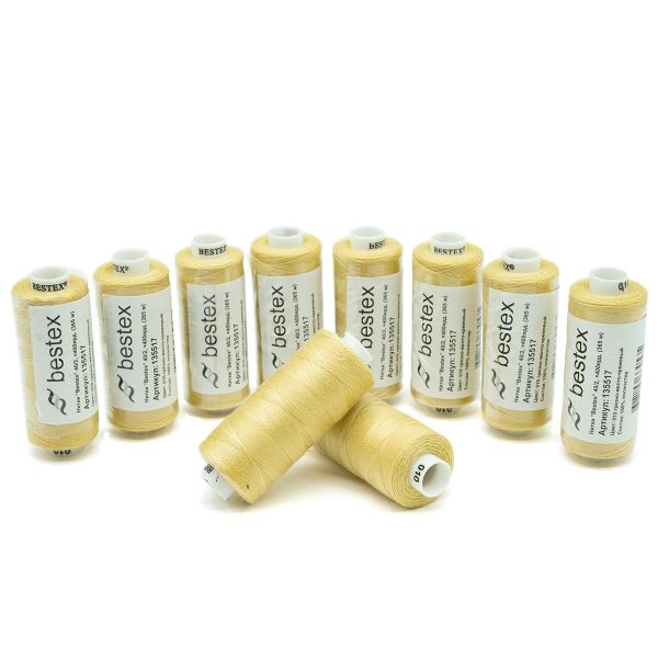 Нитки швейные бытовые Bestex 40/2, 365 м (400 ярд) / 10 кат., 010 светло-песочный