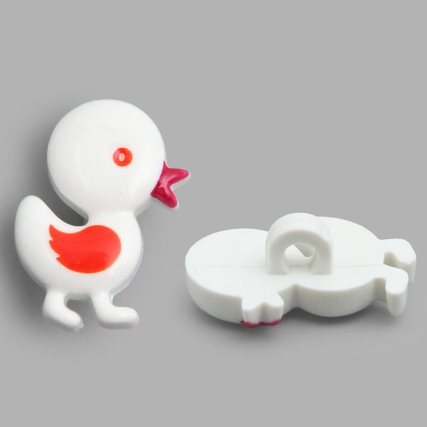 Пуговицы детские Цыпленок 28/1 (032 белый) QN155-W2, 72 шт