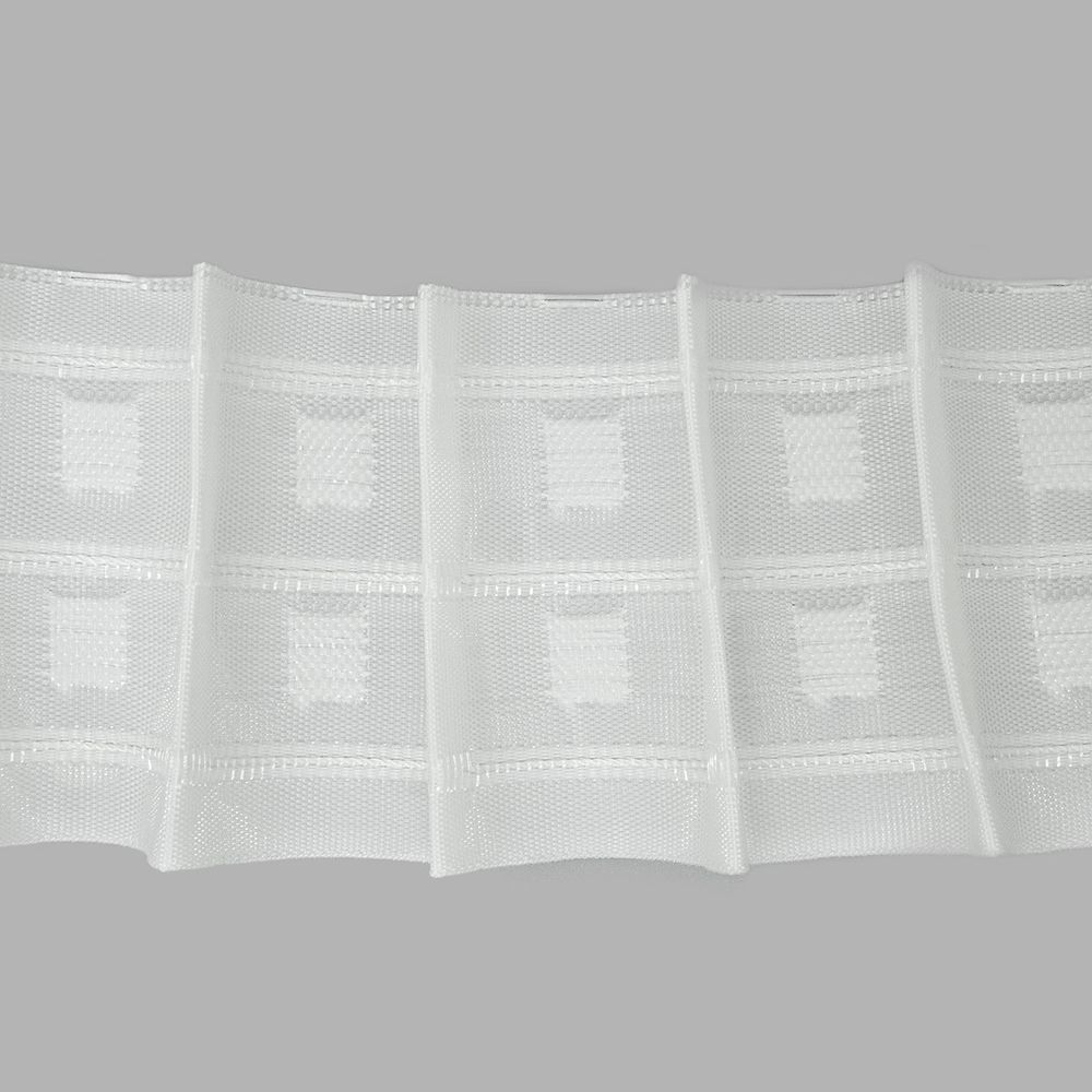 Лента (тесьма) шторная: сборка параллельная (1:1.5) 65 мм / 100 метров