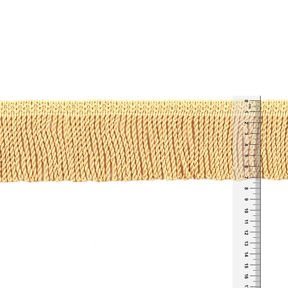 Бахрома отделочная 75.0 мм / 25 метров, витая, 122 кремовый, Gamma 565