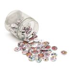 Украшения декоративные пуговицы деревянные Цветочки-лепесточки №13, 15 мм, 100 шт