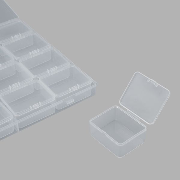 Контейнер для хранения мелочей 21х17.4х2.6 см, 16 штук в боксе