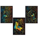 Набор для творчества Гравюра мини Большие кошки (мульти), 10х15 см, 1х3 шт, Hobbius GHPM-15