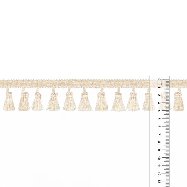Бахрома отделочная 45.0 мм / 10 метров, с кистями, 122 крем, Gamma 444