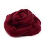 Лента для валяния полутонкая, 100% шерсть, 50гр Камтекс, цв.091 вишня