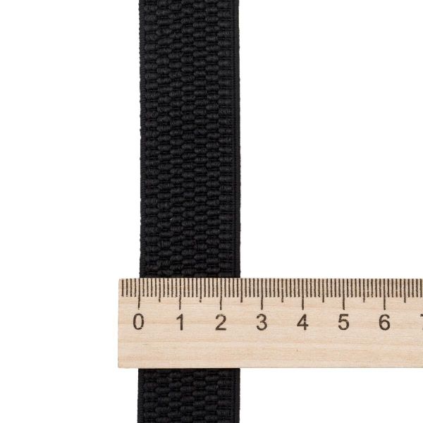 Резинка для подтяжек (помочная) 25.0 мм / 25 метров, 15.75 г/п.м., 580 черный, 6123-9389