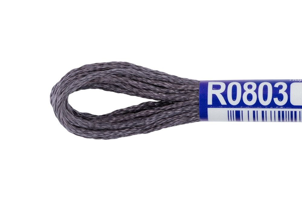 Мулине Gamma вискоза 100%, цв.R0803 серый, 12 мотков по 8 метров