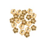 Розетки для бус 8 мм, 20 шт, 02 под золото, Zlatka MFR-09