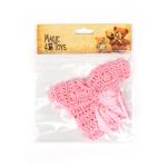 Кофта вязаная мини (ручная вязка), ширина 8см длина 9см рукав 5см цв.розовый